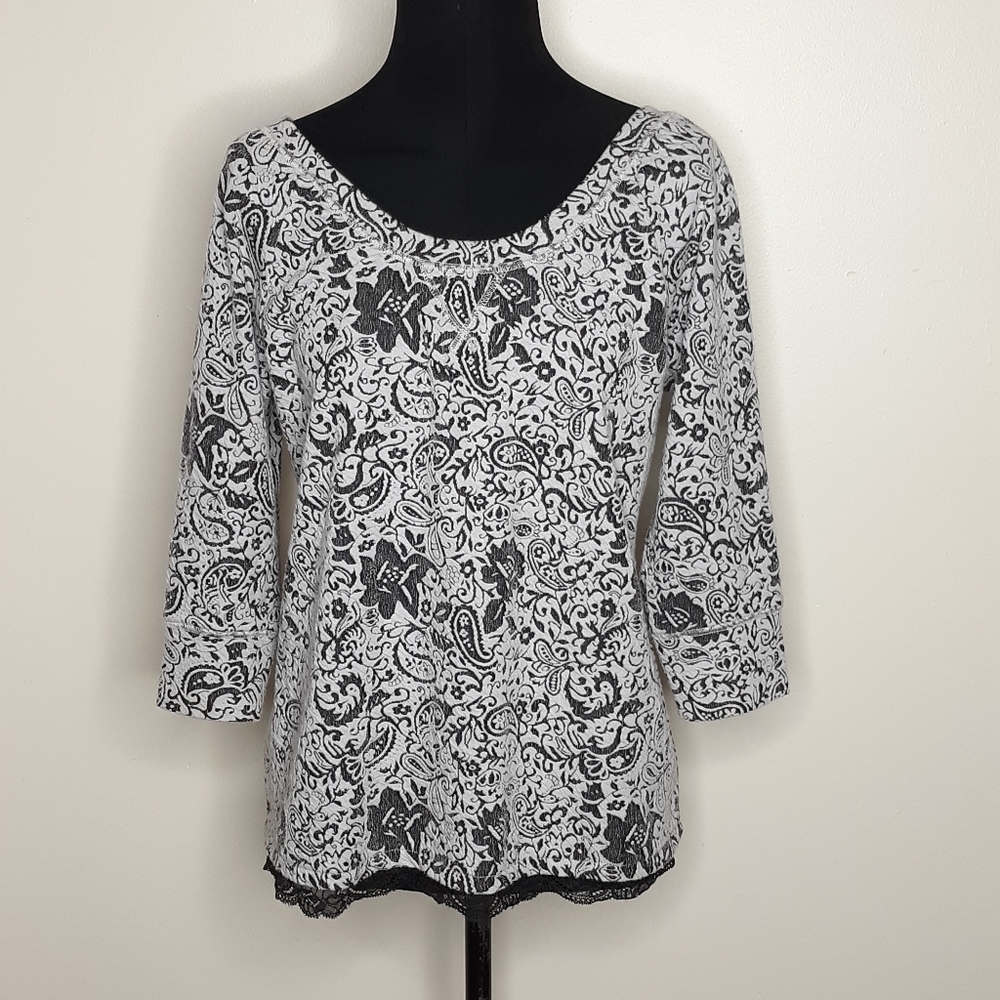 Anthro Meadow Rue Greyfield Jacquard Lace …